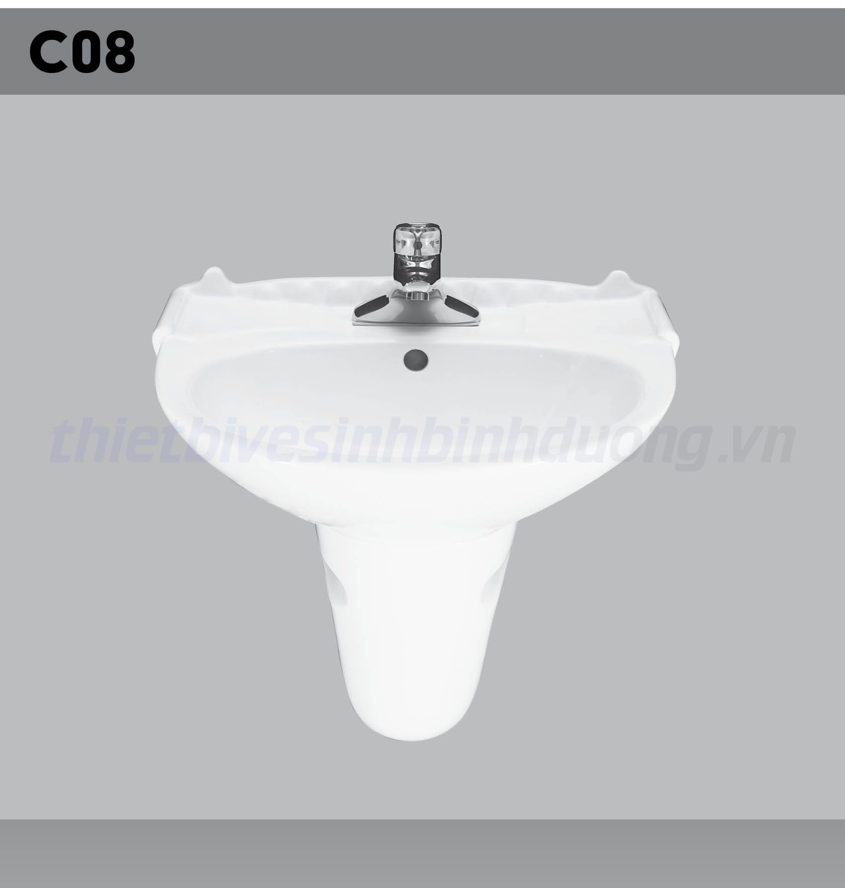 Lavabo sứ Hảo Cảnh HC C08